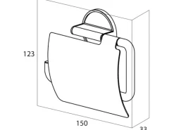 Tiger Toilettenpapierhalter Tune mit Deckel Edelstahl gebürstet-Schwarz