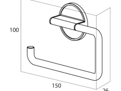 Tiger Toilettenpapierhalter Tune Metall gebürstet-Schwarz