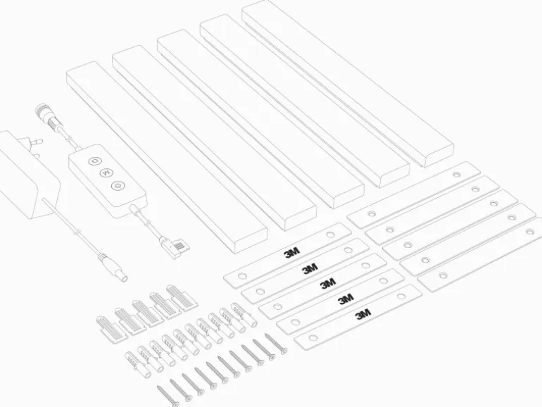 Trio LED-Lichtsystem Lines Starter-Set 5er Weiß inkl. Steuerung