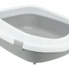 Trixie Katzentoilette Primo XXL mit Rand 56 × 25 × 71 cm Grau/Weiß