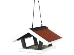 Trixie Vogelfutterhaus Natura zum Hängen 30 cm x 18 cm x 28 cm Schwarz/ Weiß