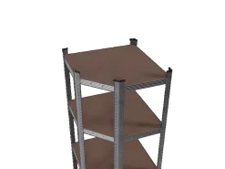 Tronitechnik Schwerlastregal Kellerregal Lagerregal 40 X 40 X 70 X 70 X 180 Cm Stahlgestell Bis 875 Kg 5 Ablagen