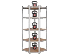 Tronitechnik Schwerlastregal Kellerregal Lagerregal 40 X 40 X 70 X 70 X 180 Cm Stahlgestell Bis 875 Kg 5 Ablagen