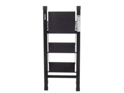 TRUTZHOLM Alu Trittleiter 3 Stufig Klappbar 150kg Anti Rutsch Trittflächen TÜV GS Schwarz