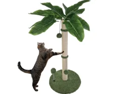 TRUTZHOLM Kratzbaum Palme 85 cm Höhe Mit Frottee Und Sisal Kratzsäule