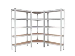 TRUTZHOLM Regalsystem 3 Teilig 1x Eckregal 180x75x75x30x30 cm Und 2x Lagerregal 180x90x30 cm 2625 kg