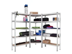 TRUTZHOLM Regalsystem 3 Teilig 1x Eckregal 180x75x75x30x30 cm Und 2x Lagerregal 180x90x30 cm 2625 kg