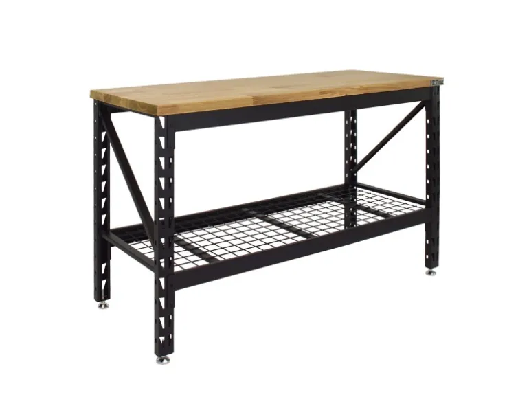 TRUTZHOLM Werkbank 153x62x99 cm Traglast 500 kg Stahlgestell Hartholzplatte