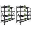 TRUTZHOLM 2x Schwerlastregal Enno 180x190x60 cm 3200 kg Stahl Stecksystem 4 Gitterböden