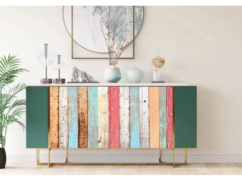 Tulup Möbelfolie Bunte Tafeln Klebefolie für Möbel 100x50 cm Möbel Klebefolie Mehrfarbig Möbelfolie Klebefolie für Schränke
