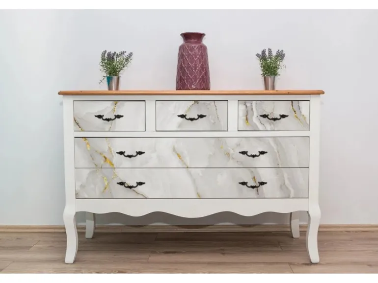 Tulup Möbelfolie Perlmarmor Klebefolie Möbel 100x50 cm Folie für Möbel Braun Möbelfolie Klebefolie für Möbel