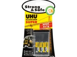 Uhu Alleskleber Super Strong & Safe 3 x 1 g minis