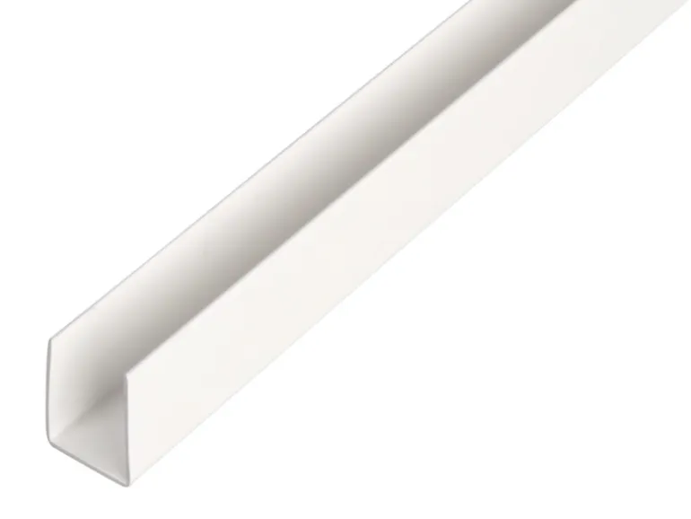 U-Profil Kunststoff 20 mm x 21 mm x 1.000 mm Weiß
