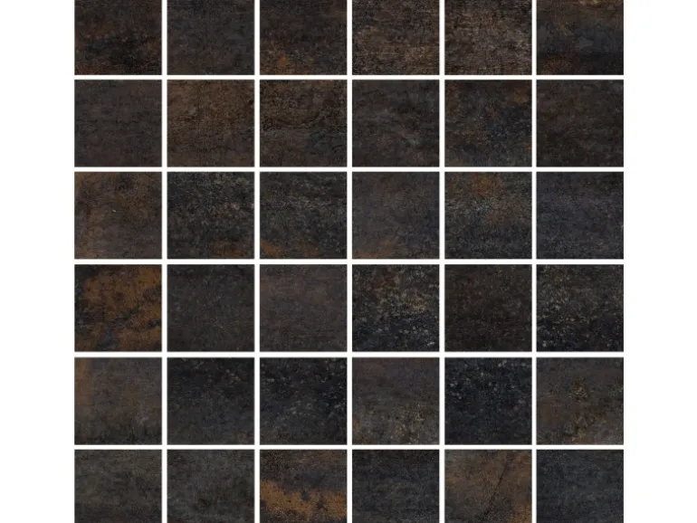 Vabene Mosaikfliese Allora Due Nero Feinsteinzeug Anthrazit 30 cm x 30 cm