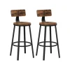 Vasagle Barhocker 2er Set Braun-Schwarz