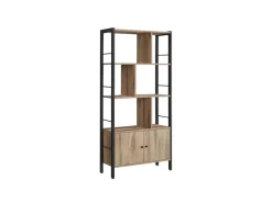 Vasagle Bücherregal 4 Ebenen 74 cm x 154,5 cm x 30 cm Braun-Schwarz