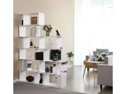 Vasagle Bücherregal 6 Ebenen 24 cm x 70 cm x 190,5 cm Weiß