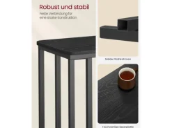 Vasagle Beistelltisch 35 cm x 50 cm x 60 cm Schwarz