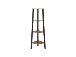 Vasagle Eckregal 4 Ebenen 34 cm x 34 cm x 125 cm Braun-Schwarz