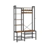 Vasagle Garderobenständer mit Stauraum 40 cm x 120 cm x 190 cm Braun-Schwarz