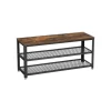 Vasagle Schuhregal 2 Gitterablagen 30 cm x 100 cm x 45 cm Braun-Schwarz