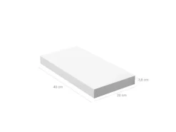 Vasagle Wandboard 40 cm x 20 cm x 3,8 cm Weiß