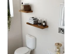 Vasagle Wandboard 20 cm x 80 cm x 3,8 cm Braun