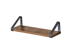 Vasagle Wandregal 40 cm x 12 cm x 11 cm Braun-Schwarz