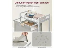Vasagle Wäschesammler 50 cm x 33 cm x 72 cm Weiß