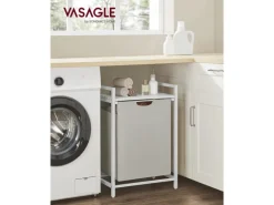 Vasagle Wäschesammler 50 cm x 33 cm x 72 cm Weiß