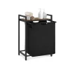 Vasagle Wäschesammler mit Ablage 50 cm x 33 cm x 72 cm Braun-Schwarz