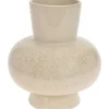 Vase Porzellan Glanzglasur-Finish Ø 19 cm x 22,5 cm Beige