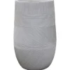 Vase Varying Stripes Fibre-Clay Ø 24 cm x 39 cm Antikweiß