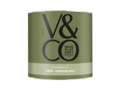 V&CO Premium-Innenfarbe Dead Flat Matt Grün Farbton 3 Weidenbaum 2,5 l