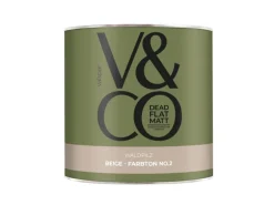 V&CO Premium-Innenfarbe Dead Flat Matt Beige Farbton 2 Waldpilz 2,5 l