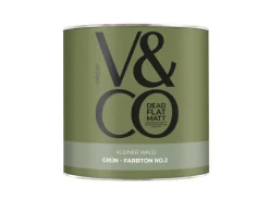 V&CO Premium-Innenfarbe Dead Flat Matt Grün Farbton 2 Kleiner Wald 2,5 l