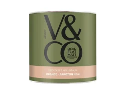 V&CO Premium-Innenfarbe Dead Flat Matt Orange Farbton 2 Gedecktes Hellbraun 2,5l