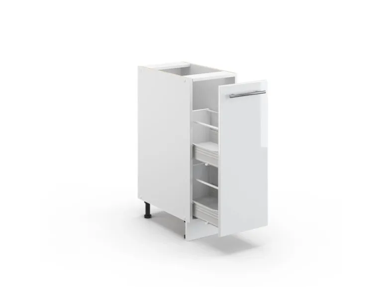 Vicco Apothekerschrank Fame-Line Weiß Hochglanz/Weiß 30 cm ohne Arbeitsplatte