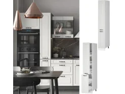 Vicco Apothekerschrank R-Line Medizinschrank für die Küche Weiß Landhaus/Weiß 30 cm