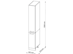 Vicco Apothekerschrank R-Line Medizinschrank für die Küche Weiß Landhaus/Weiß 30 cm