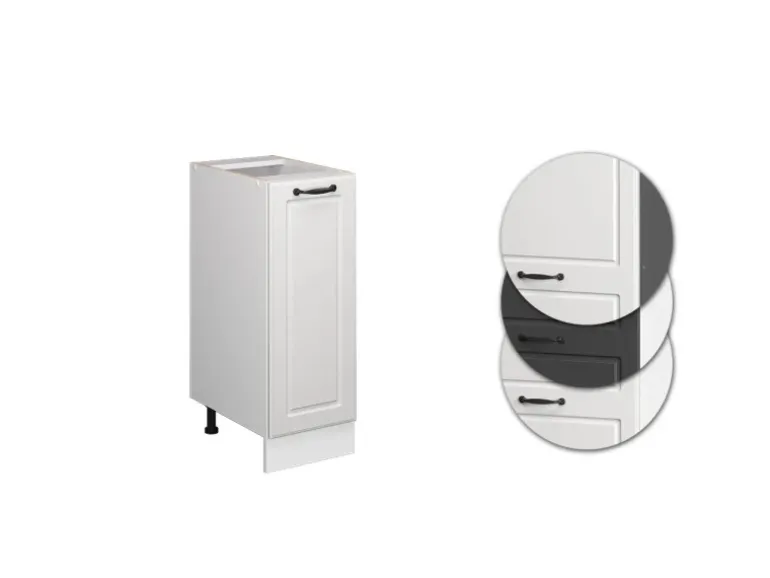 Vicco Apothekerschrank R-Line Weiß Landhaus/Weiß 30 cm ohne Arbeitsplatte