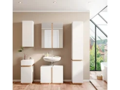 Vicco Badschrank Gloria Weiß/Sonoma 33 x 198 cm mit 2 Türen