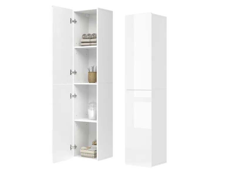 Vicco Badschrank Izan Weiß Hochglanz 37 x 172 cm