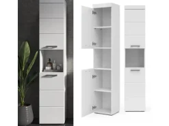 Vicco Badschrank Luna Weiß 37 x 190 cm