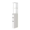 Vicco Badschrank Vera Weiß 137 x 15 cm mit 3 Schubladen