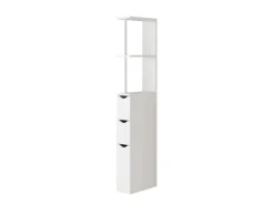 Vicco Badschrank Vera Weiß 137 x 15 cm mit 3 Schubladen