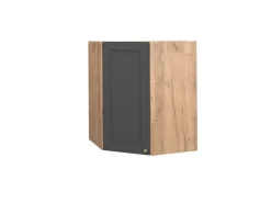 Vicco Eckhängeschrank Fame-Line Küchen-Eckschrank Anthrazit-Gold/Goldkraft Eiche 57 cm