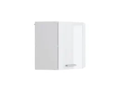 Vicco Eckhängeschrank R-Line Küchen-Eckschrank Weiß Hochglanz/Weiß 57 cm