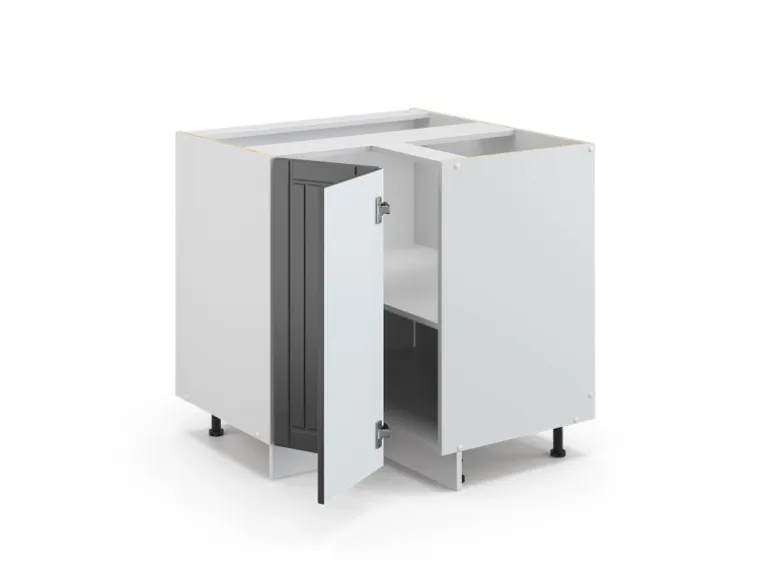 Vicco Eckunterschrank Fame-Line Anthrazit Landhaus/Weiß 81 cm AP Anthrazit