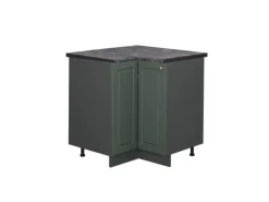 Vicco Eckunterschrank Fame-Line Grün-Gold Landhaus/Anthrazit 81 cm AP Anthrazit